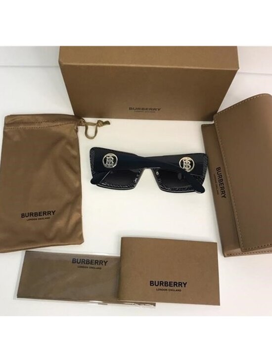 ? - New Authentic Burberry Dark Grey Cat Eye Ladies Sunglasses 0BE4344 main image 5